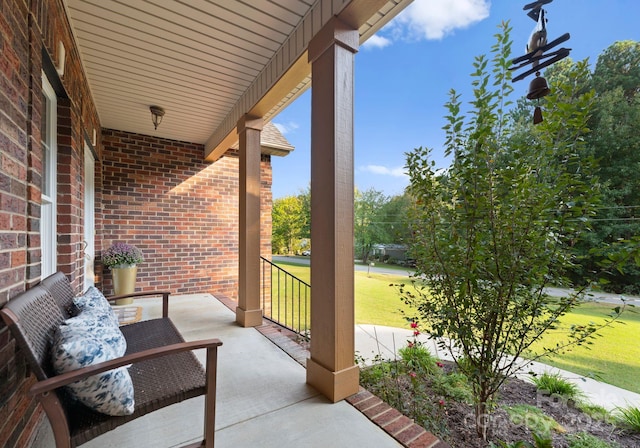 view of patio with covered porch