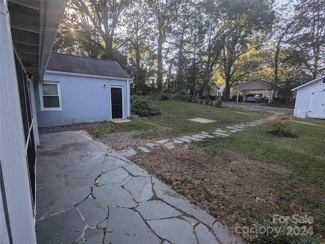 view of yard featuring a patio area