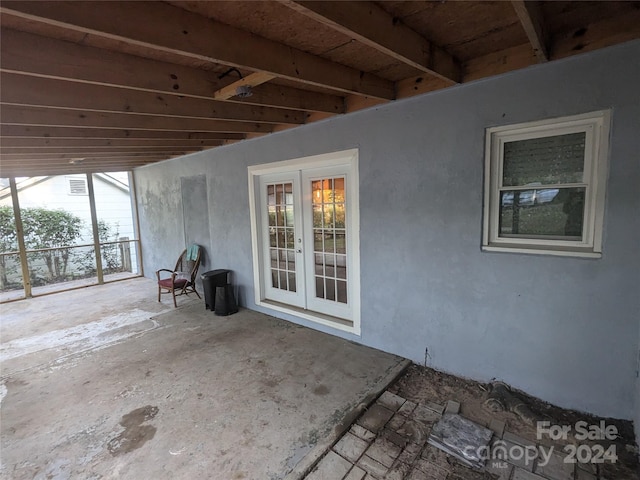 view of patio with french doors