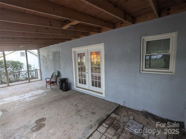 view of patio with french doors