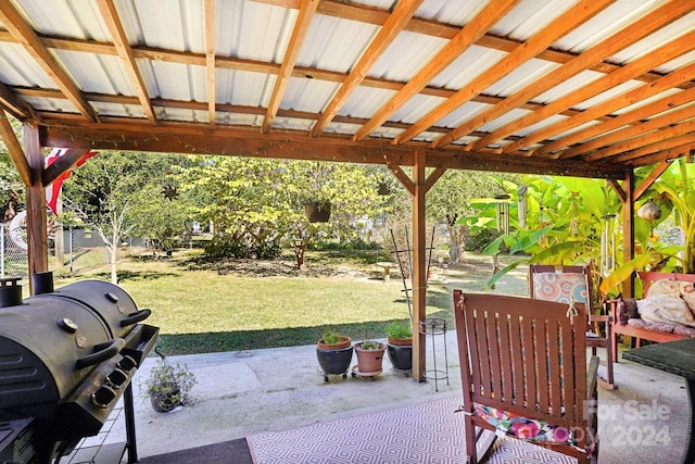 view of patio / terrace featuring grilling area