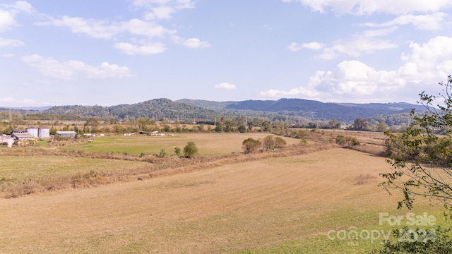 mountain view with a rural view