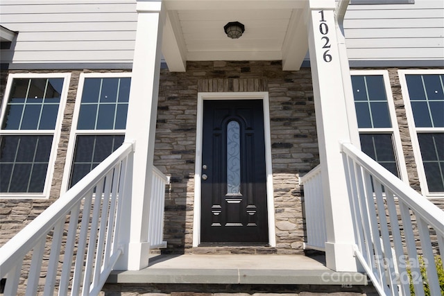 view of doorway to property