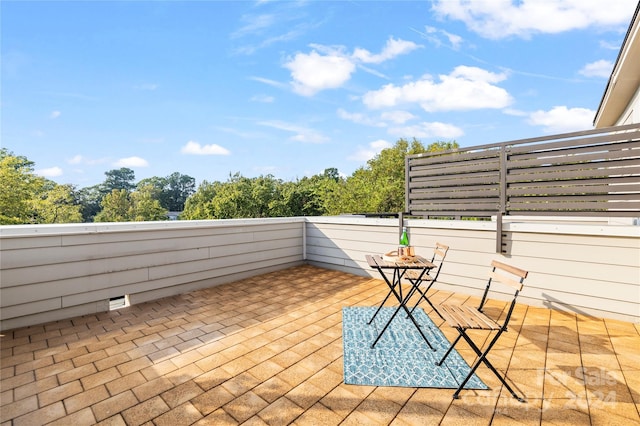 view of patio / terrace featuring a balcony