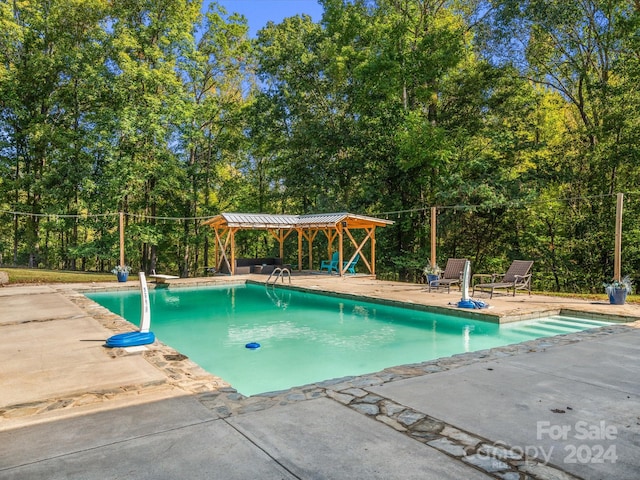 view of pool featuring a patio area