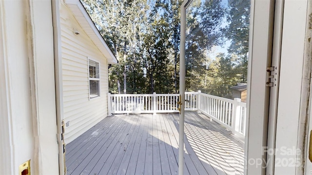 view of wooden deck