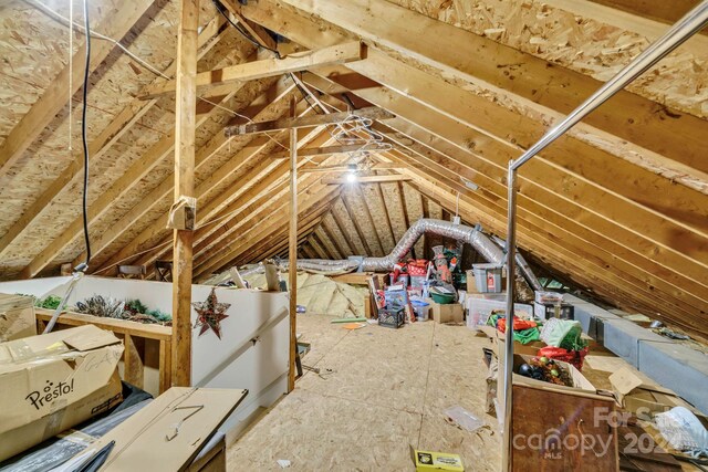 view of attic