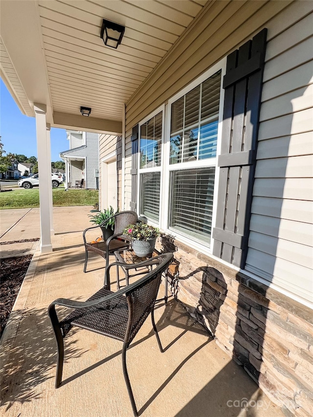 view of patio / terrace with a porch