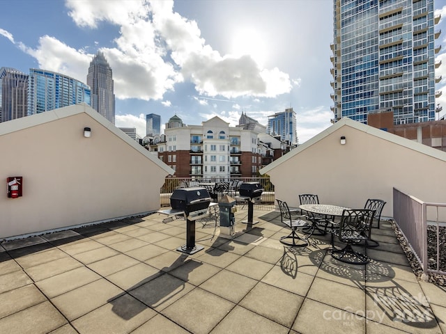 view of patio / terrace with a grill