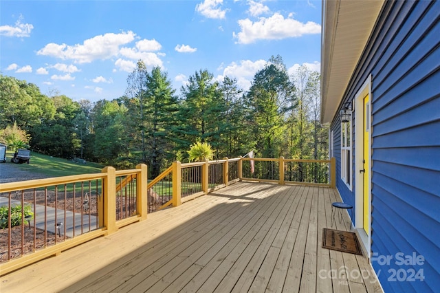 view of wooden deck