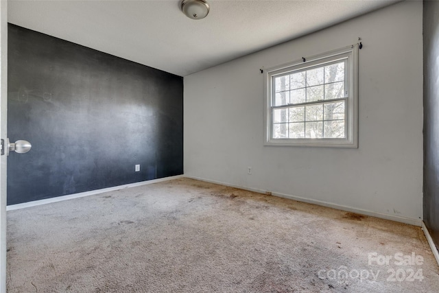 unfurnished room featuring light colored carpet