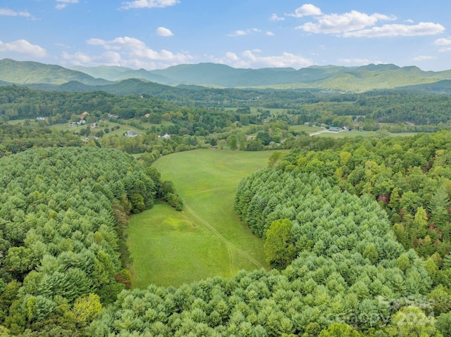 aerial view featuring a mountain view