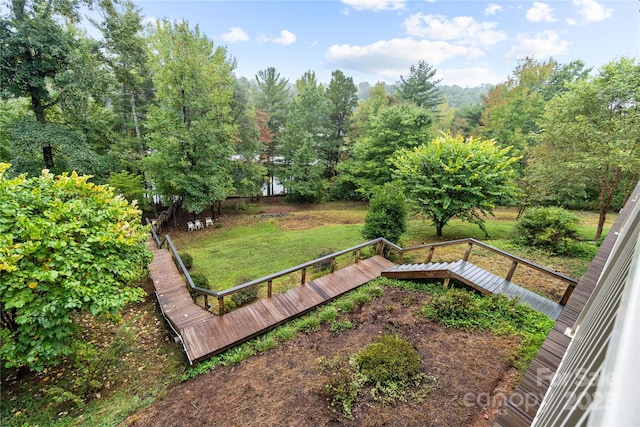 2066 Waterford Way, Morganton, NC 28655 - view of yard with a wooden deck