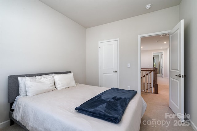 view of carpeted bedroom