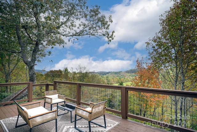 deck with outdoor lounge area