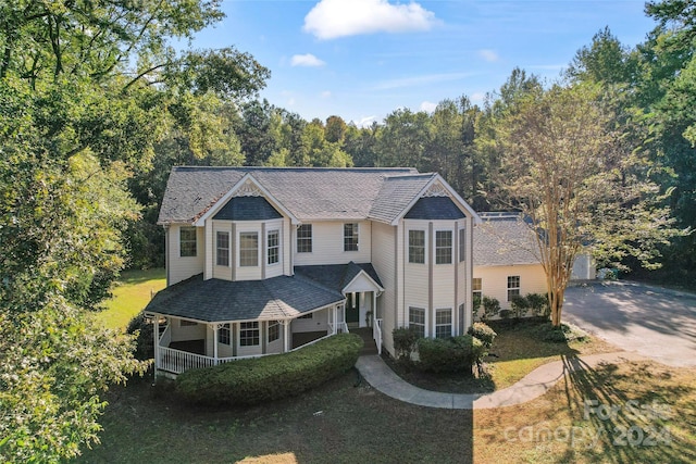 2720 Lentz Rd, China Grove, NC 28023 - view of front facade with a shingled roof and covered porch
