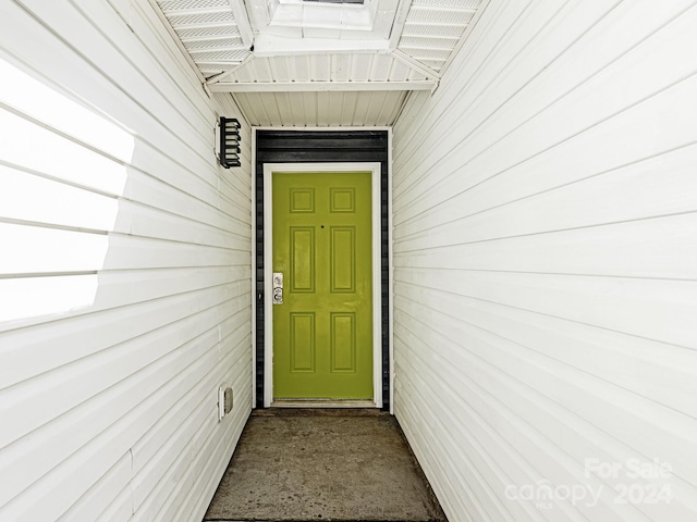 view of doorway to property