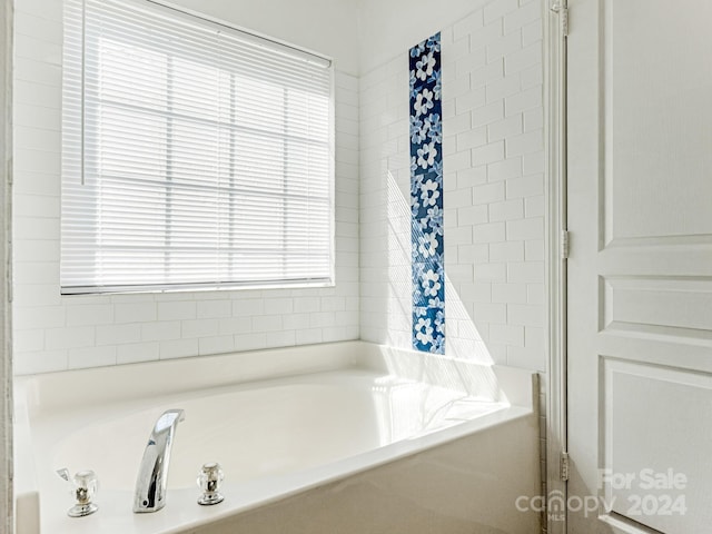 bathroom with a bathing tub