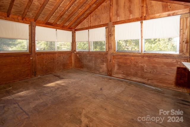 interior space featuring lofted ceiling