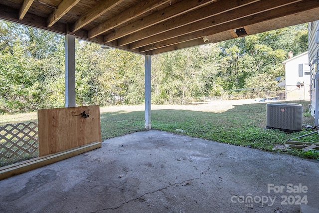 view of patio featuring central AC unit