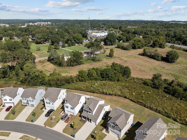 birds eye view of property with a residential view