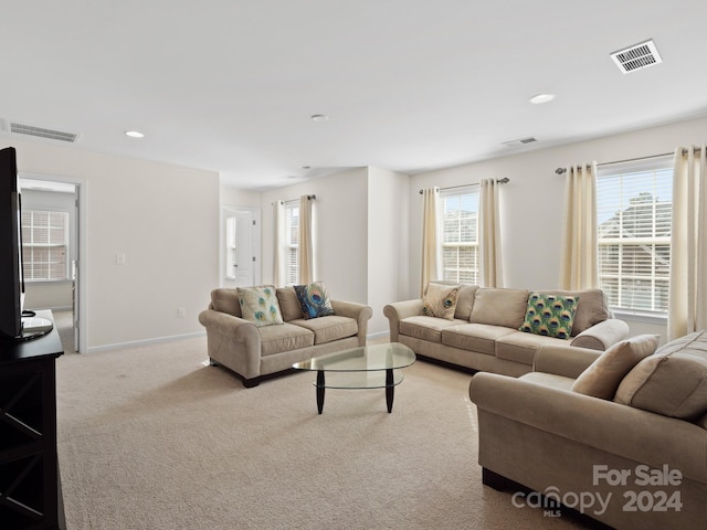 view of carpeted living room