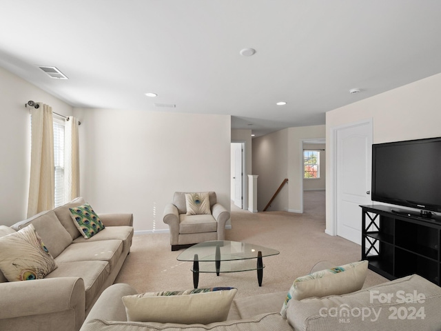 view of carpeted living room