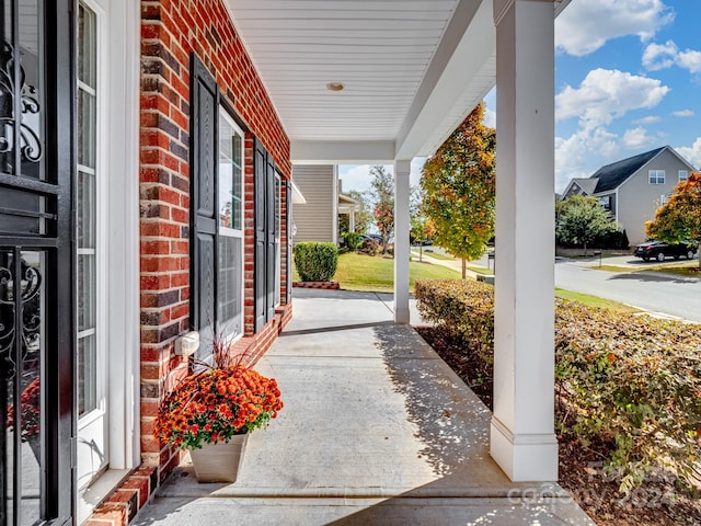 view of patio with covered porch