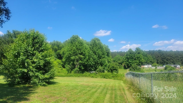 view of yard with a rural view