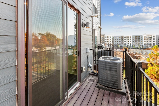 balcony with cooling unit