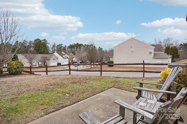 view of yard with a patio area