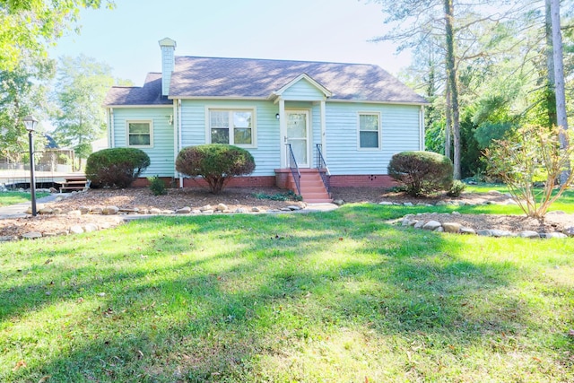 view of front of house with a front yard