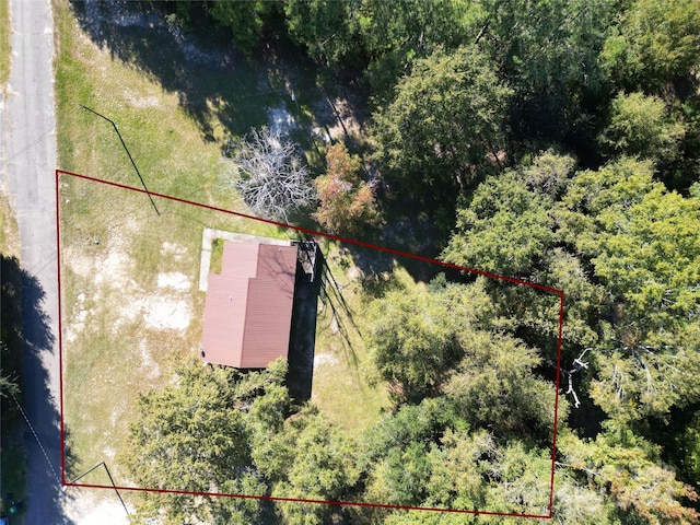 view of subject property with property parcel outlined