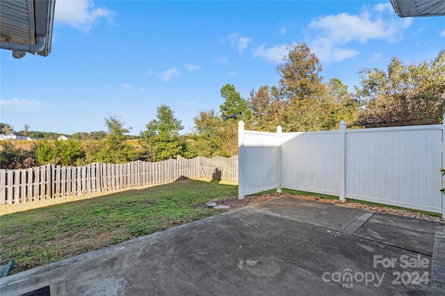 view of yard featuring a patio