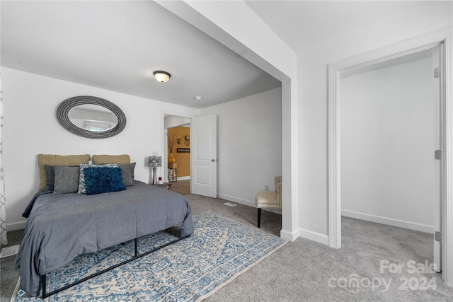 view of carpeted bedroom