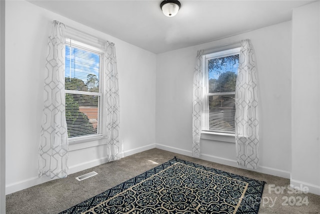 view of carpeted empty room