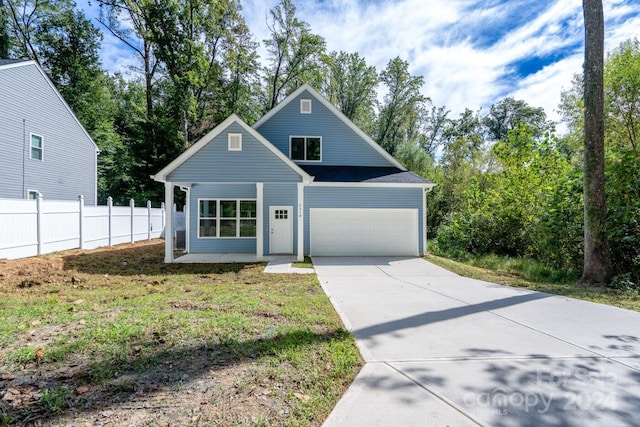 view of property featuring a garage