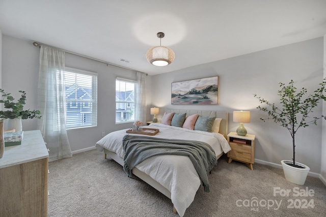 bedroom with carpet floors