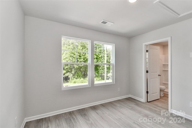 empty room featuring light wood-type flooring