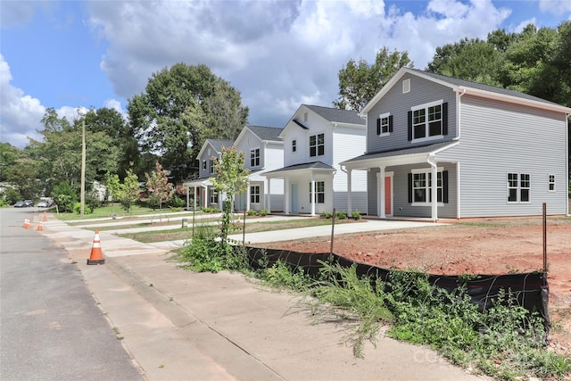 view of front of home with covered porch