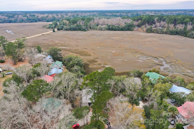 aerial view featuring a rural view