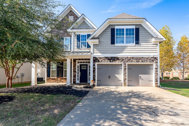 craftsman-style home featuring a garage