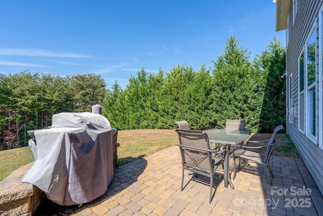 view of patio / terrace featuring area for grilling