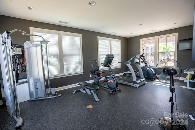 view of exercise room