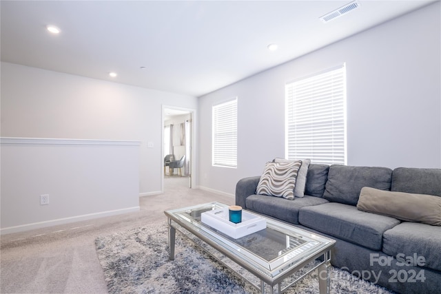 view of carpeted living room