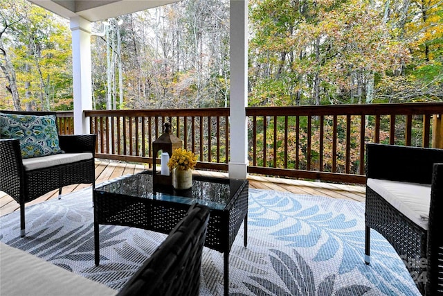 view of wooden terrace