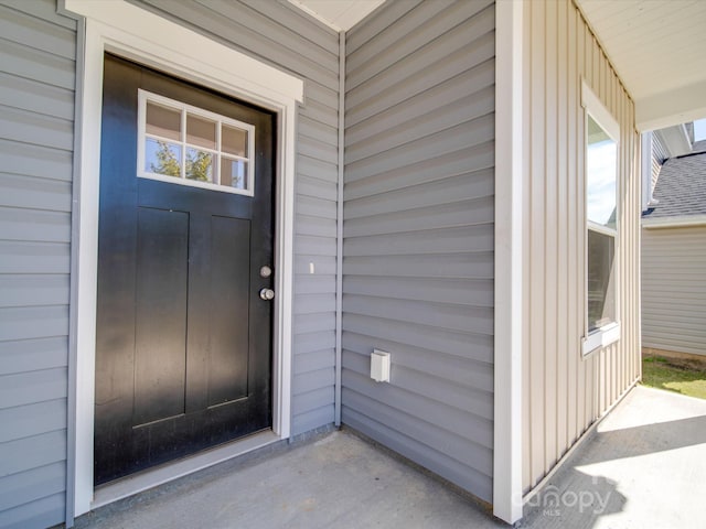 view of doorway to property