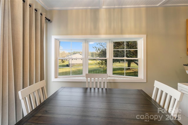 view of unfurnished dining area