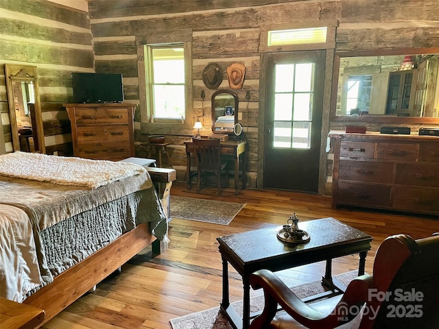 bedroom featuring light hardwood / wood-style floors