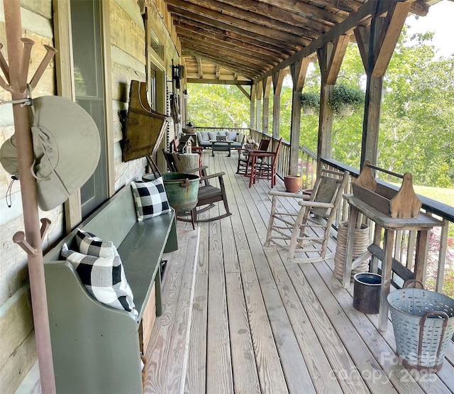 view of wooden terrace